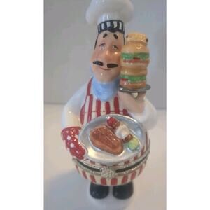 Cooking Club America Collection Ceramic CHEF Trinket Box